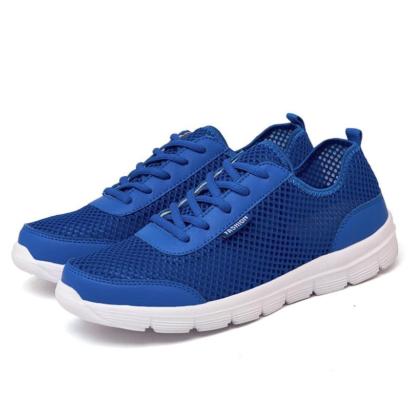 Unisex Summer Sneakers Breathable Casual Shoes Couple Fashion Lace Up Mens Mesh Flats Comfortable Walking Footwear Fashion New Lightweight Casual Sneakers