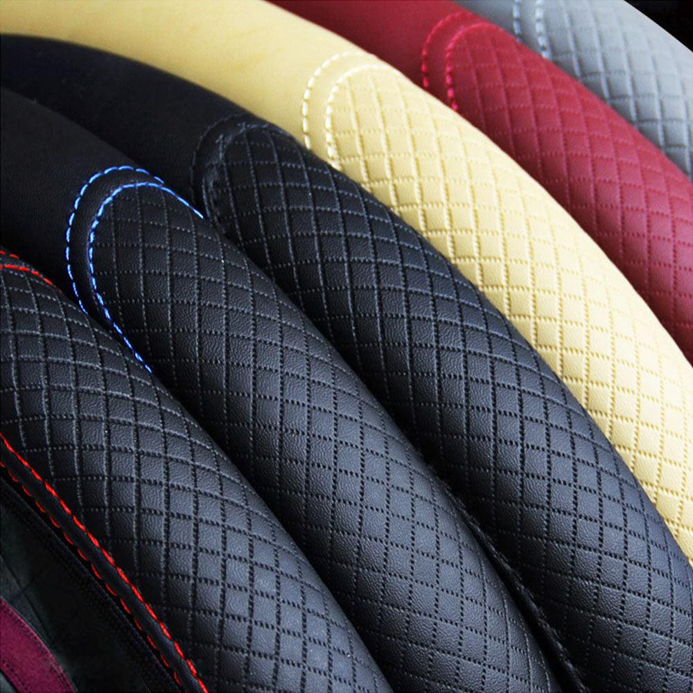 Universal Car Steering Wheel Cover Skid Proof Auto Steering- Wheel Cover Anti-Slip Embossing Leather Auto Car Steering Wheel Cover Auto Steering- Wheel Cover Microfiber Leather Viscose Breathable Anti-Slip Anti-Slip Embossing Car-styling Car Accessories