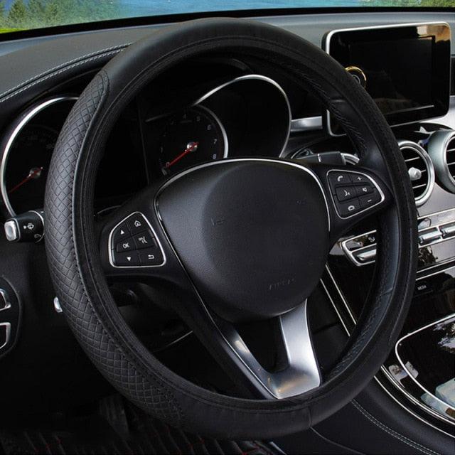 Universal Car Steering Wheel Cover Skid Proof Auto Steering- Wheel Cover Anti-Slip Embossing Leather Auto Car Steering Wheel Cover Auto Steering- Wheel Cover Microfiber Leather Viscose Breathable Anti-Slip Anti-Slip Embossing Car-styling Car Accessories