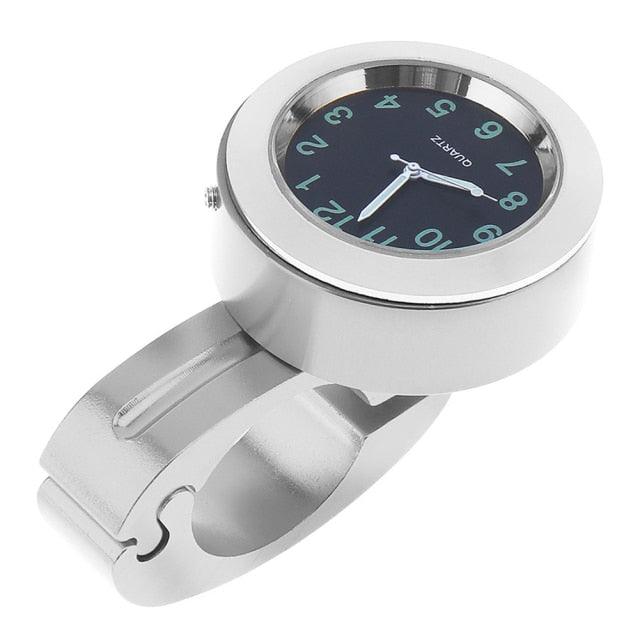 Universal Waterproof Motorbike Clock Night Light Motorcycle Handlebar Mount Clock Watch Dial Bike Handlebar Clock Watch Motorcycle Handlebar Mount Watch Clock Set with Anti-Skid Pad Wrench Universal Waterproof Black