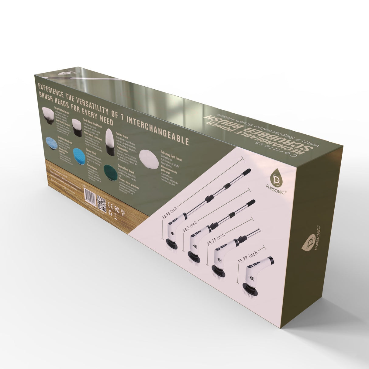 Cordless Rechargeable Power Scrubber Brush by Pursonic