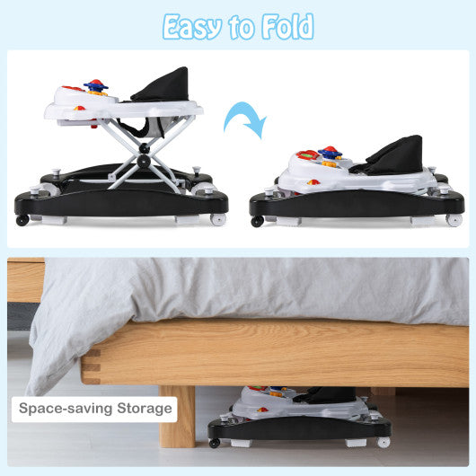 43 Inches Folding Storage Ottoman Bench Linen End of Bed Bench with Padded Seat-Dark Gray