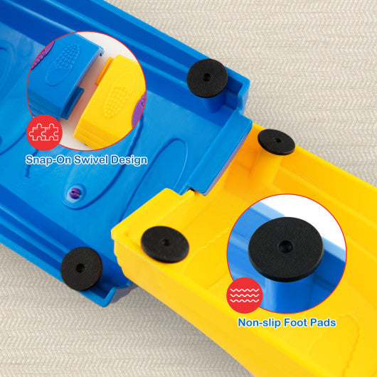 Colorful Kids Wavy Balance Beam with Textured Surface and Non-slip Foot Pads-Multicolor