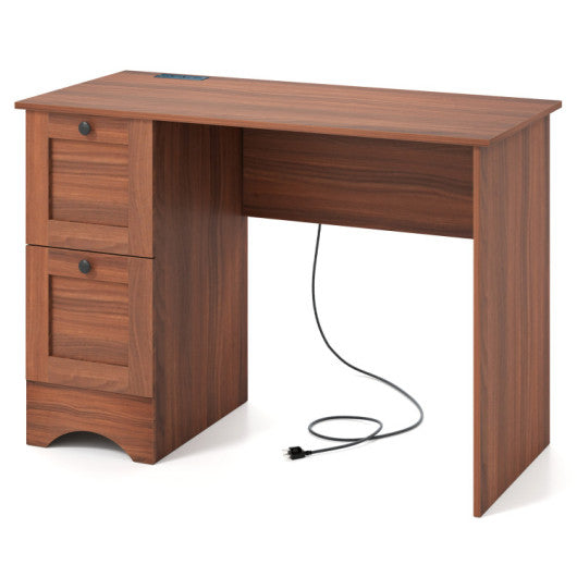 Modern Furniture Set with 2 Dining Chairs  Computer Desk and 3 Pieces Coffee Tables