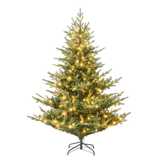 Artificial Christmas Tree with Branch Tips and Warm White LED Lights-6 Feet