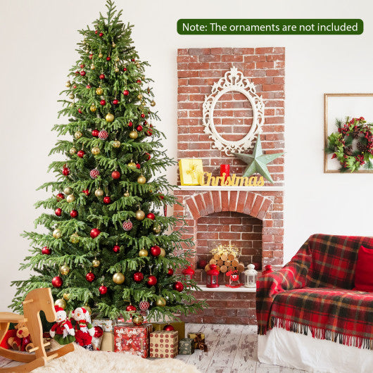 Artificial Christmas Tree with LED Lights and PVC Mixed Branch Tips-8 Feet