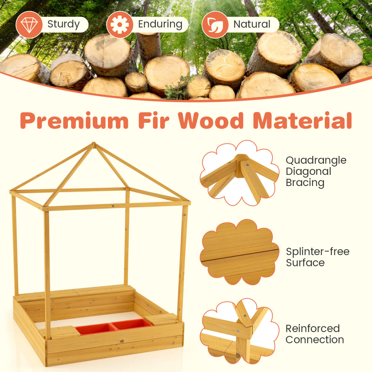 Ultimate Kids Outdoor Backyard Play Center: 3-in-1 Wooden Mud Kitchen & Picnic Table Set with Fully Covered Canopy Sandbox