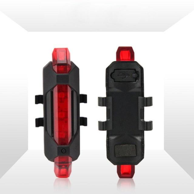 USB Rechargeable 3 Mode Bicycle Front Light Lamp Bike Headlight Cycling LED Powerful Bicycle Front Headlight Waterproof Bike Headlight End Tail Light Set 300 Lumen