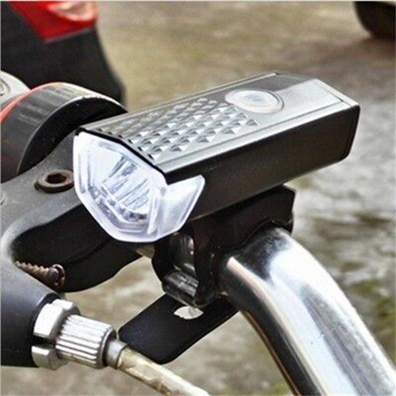 USB Rechargeable 3 Mode Bicycle Front Light Lamp Bike Headlight Cycling LED Powerful Bicycle Front Headlight Waterproof Bike Headlight End Tail Light Set 300 Lumen
