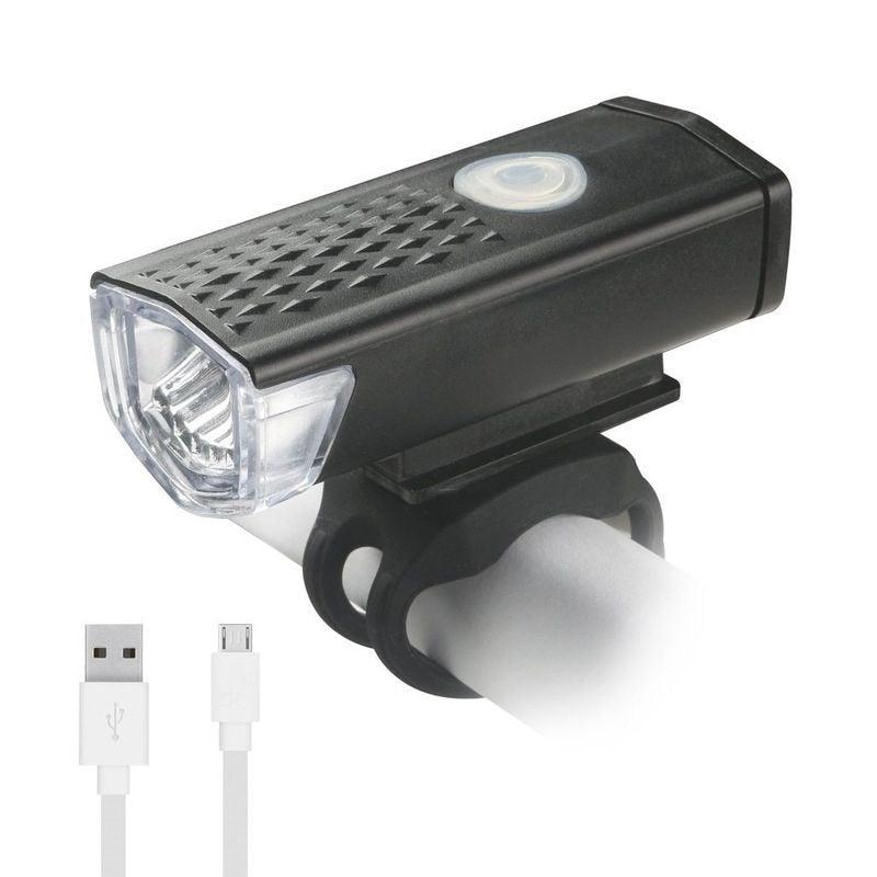 USB Rechargeable 3 Mode Bicycle Front Light Lamp Bike Headlight Cycling LED Powerful Bicycle Front Headlight Waterproof Bike Headlight End Tail Light Set 300 Lumen