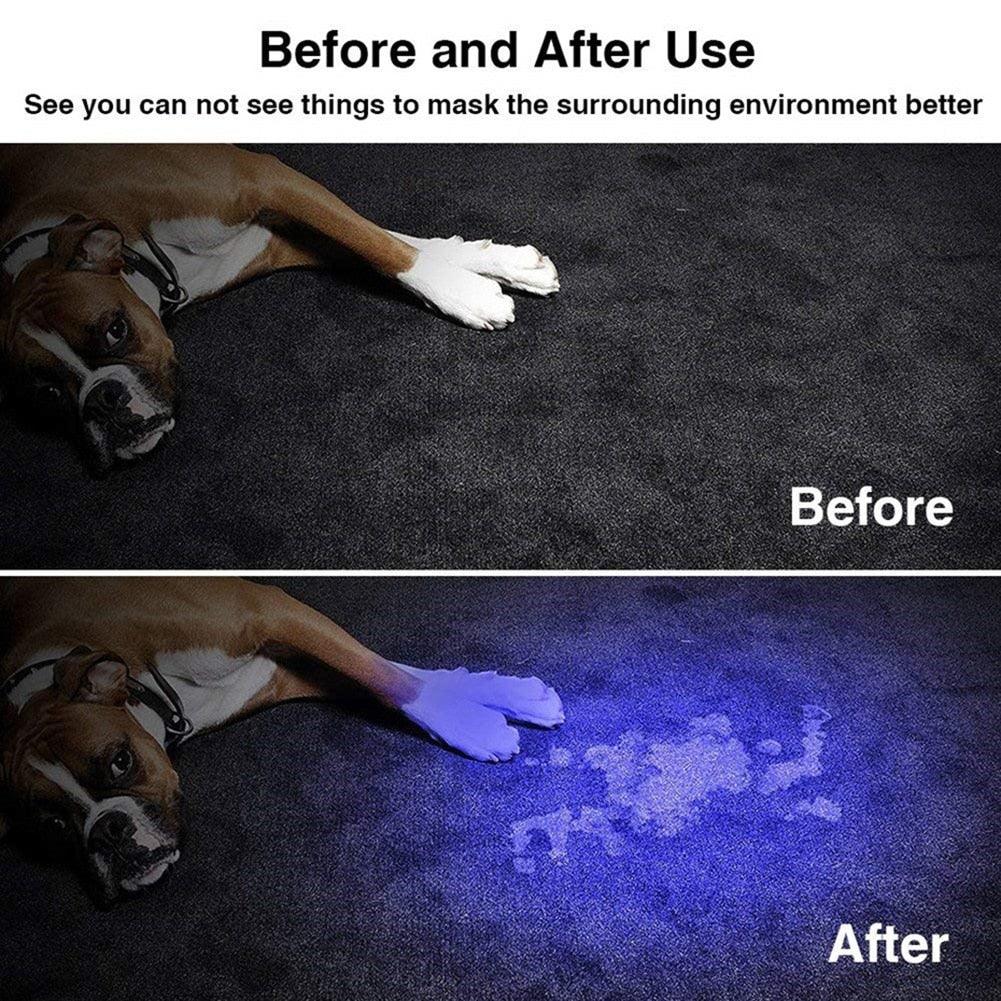 UV 365nm light wood's lamp Rechargeable Portable Mini Handheld Fluorescent Agent Purple Light USB Ultraviolet Flashlight Detection Flashlight For Dog Urine Pet Stains 370nm