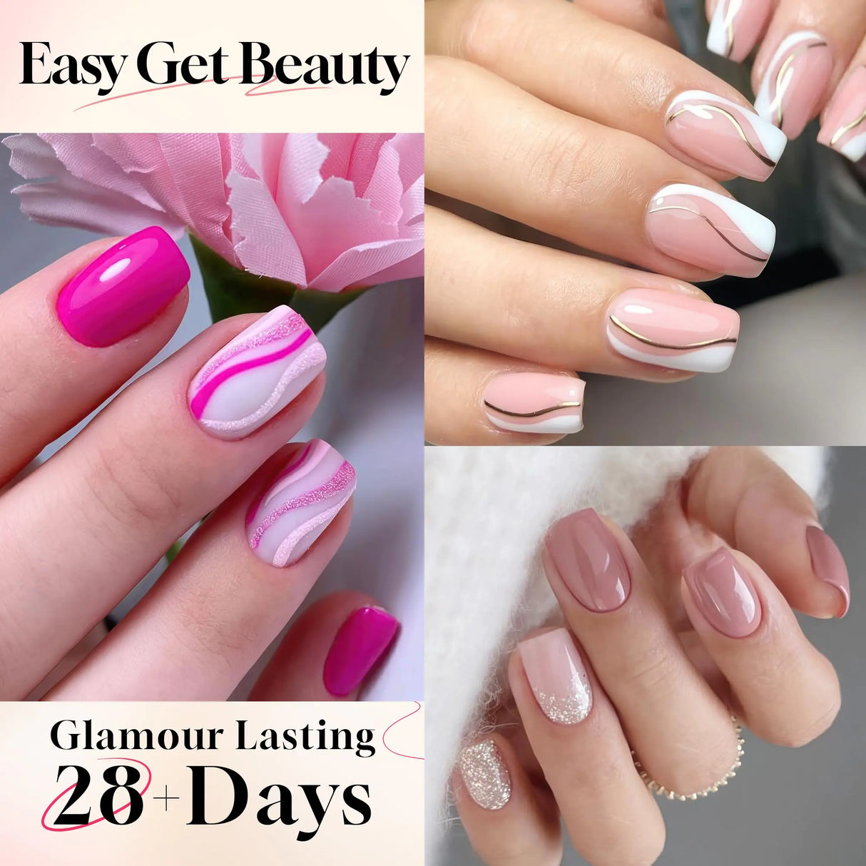 UNA GELLA Short Coffin Fake Nails 504Pcs Half Cover Matte Nail Tips Extra Short Coffin Gel X Nail Tips No C Curve Pre-buff No Need File Salon Quality Nail Extension DIY Nail Art Salon 12 Sizes C3-Half Short Coffin