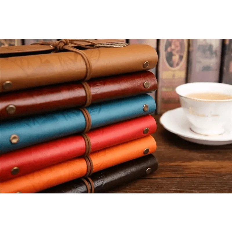 Vintage PU Leather Diary Notebook Journal Retro Book Traveler Planners Office School Supplies