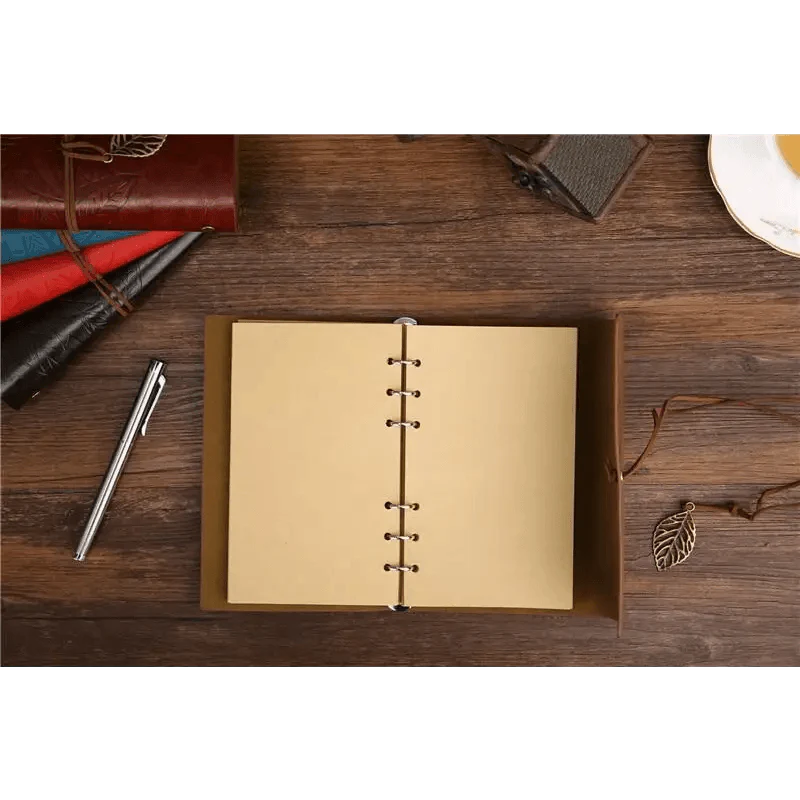 Vintage PU Leather Diary Notebook Journal Retro Book Traveler Planners Office School Supplies
