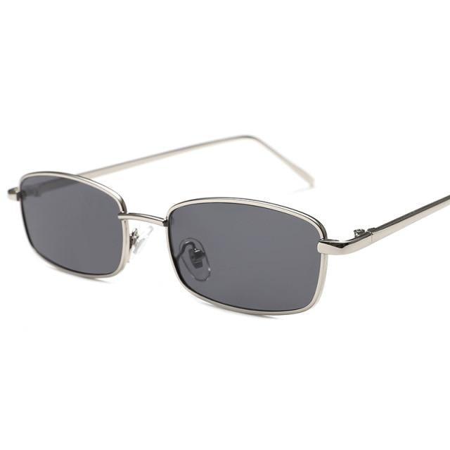 Vintage Slender Square Sunglasses Classic Small Frame New Square Shape Sunglasses For Men In High-quality Metal Frame Sunglasses For Men New Vintage Sunglasses