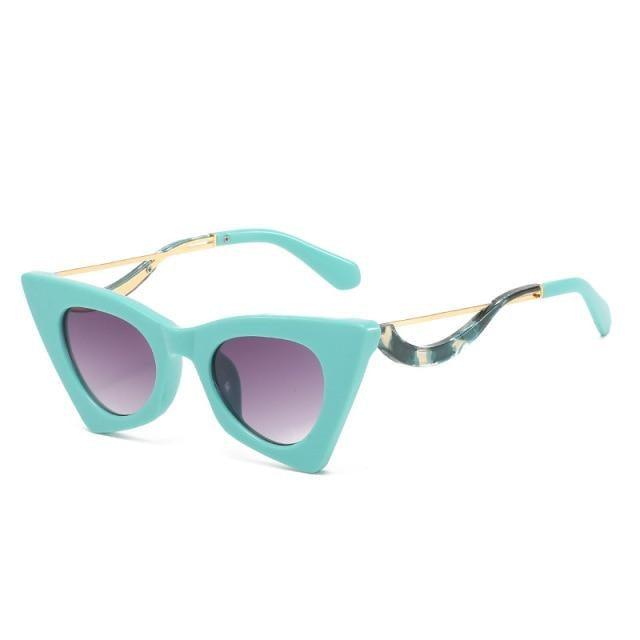 Vintage Square Cat Eye Sunglasses Women Retro Trendy Cat eye Sunglasses Classic Fashionable , Decent Personality & Wind Sunglasses In Retro Box Trending Street Style Sunglasses For Men & Women