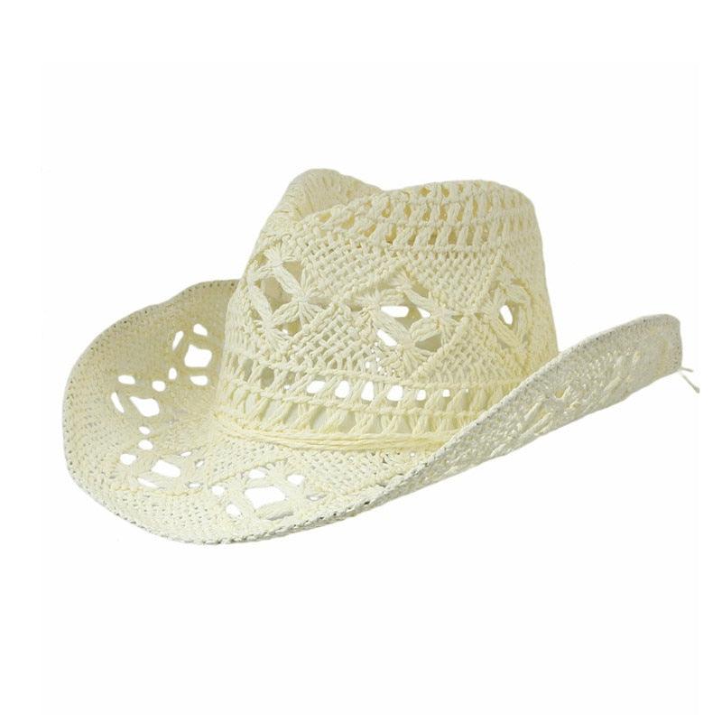 Vintage Straw Cowboy Hat Hand Made Beach Straw Hat Summer Outdoor Men's And Women's Big Brim Sun Hat Elegant Party Cap Sun Protection Unisex Hats Breathable Hat