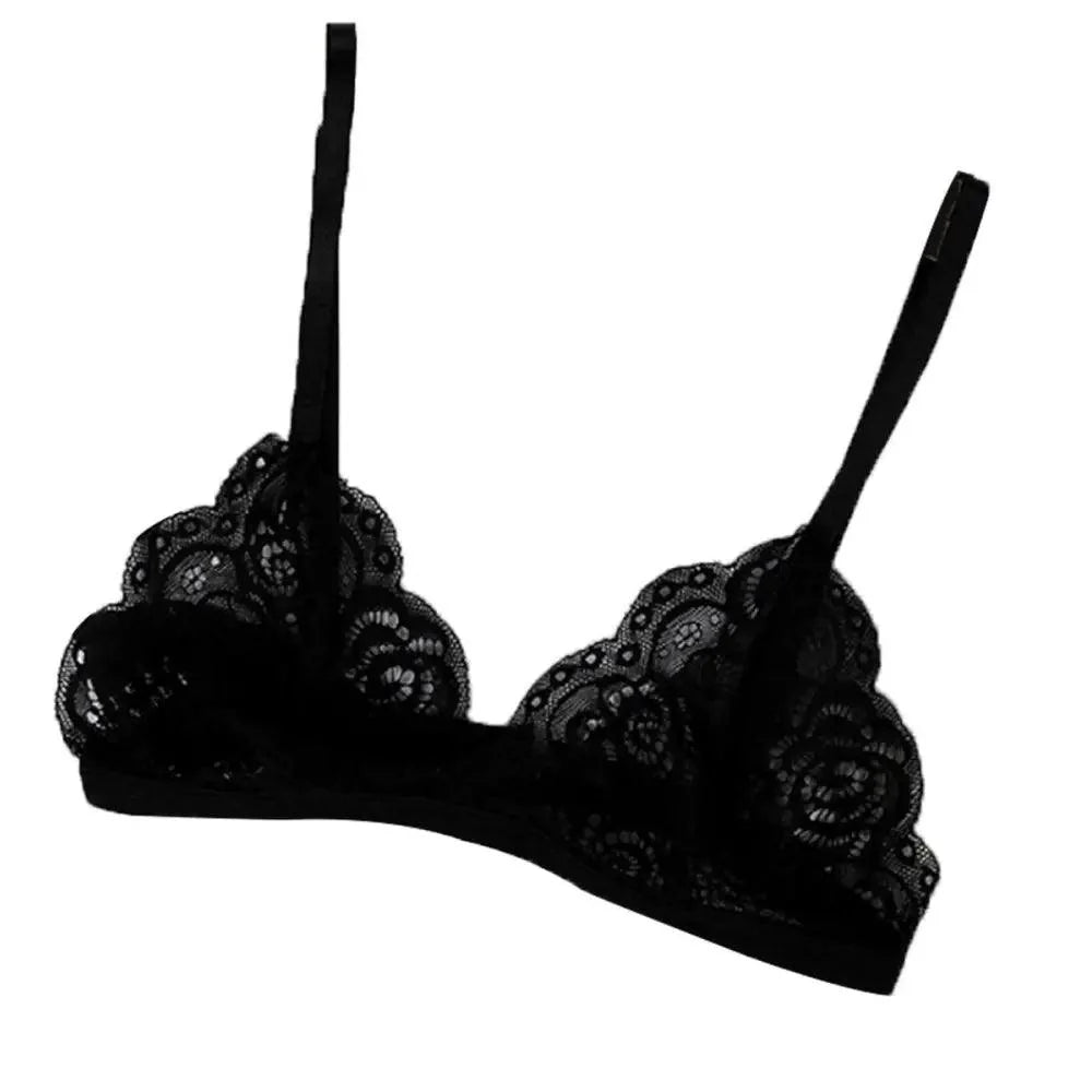 Vintage Style Women's Thin Bra Without Chest Pad Fashionable Sexy Lace Bra Back Buckle Tube Top Women's Underwear Summer Clothes