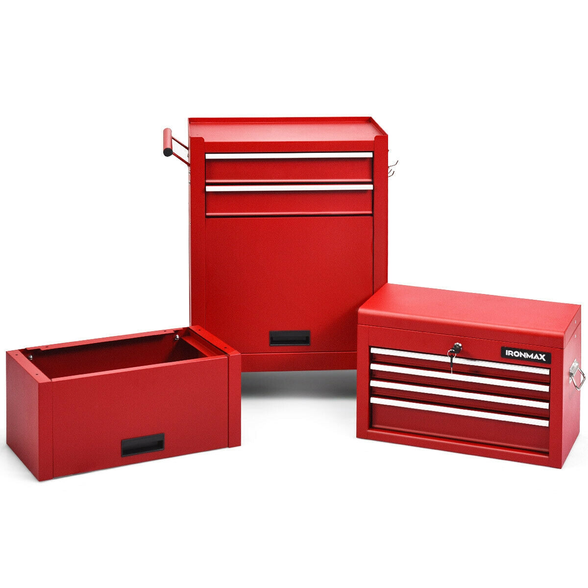 6-Drawer Tool Chest with Heightening Cabinet-Black
