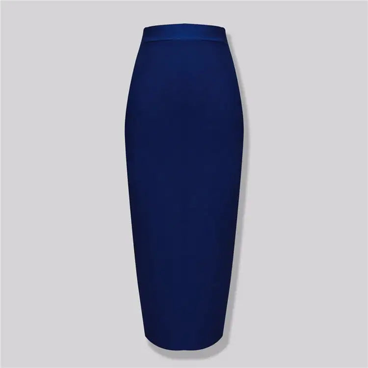 Elegant High Waist Mid-Length Bandage Skirt