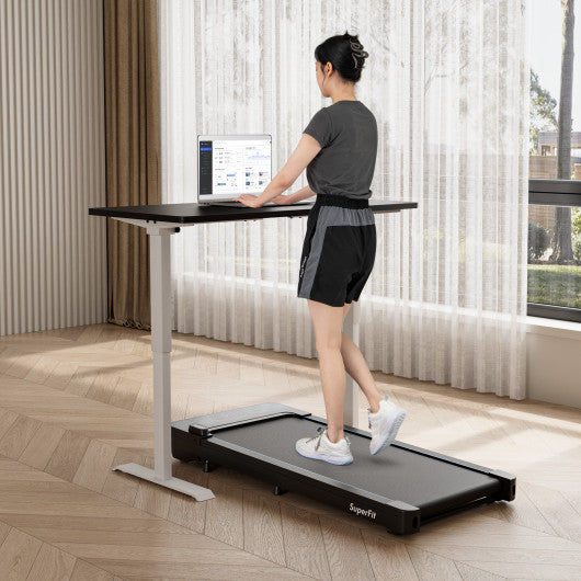 Walking Pad with 300 lbs Weight Capacity and Remote Control for Home-Black