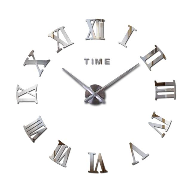 Wall Clock Promotion New Home Decor Large Roman Mirror 3D Wall Clock Mirror Surface Decorative Clock Large Wall Sticker Clock for Living Room Bedroom Office Home Decorations Fashion Modern Quartz Clocks Living Room Sticker Watch