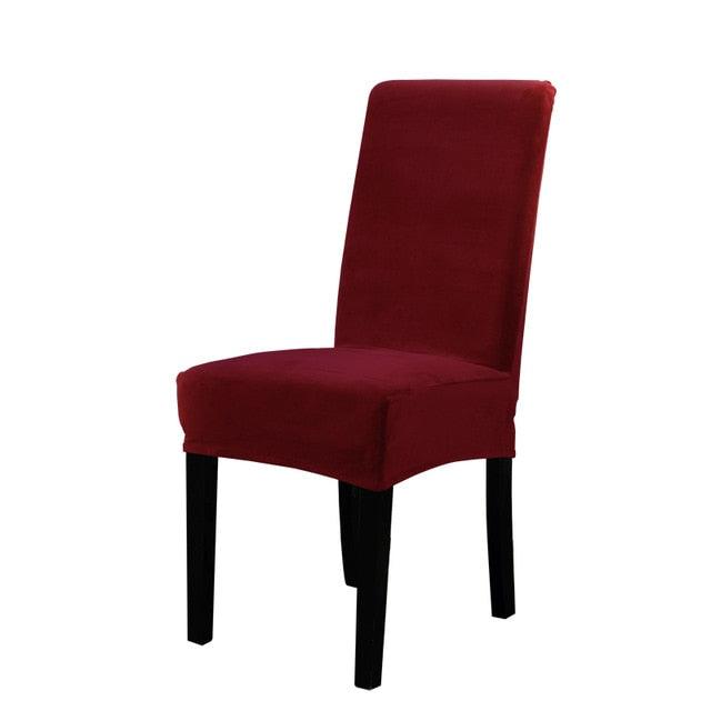 Washable Elastic Seat Parsons Chair Covers Thick Chair Cover Washable Elastic Winter Warm Chair Protector Case Kitchen Restaurant Washable Spandex Kitchen Chair Covers for Dining Room Christmas Decoration Holiday Party