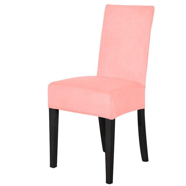 Washable Elastic Seat Parsons Chair Covers Thick Chair Cover Washable Elastic Winter Warm Chair Protector Case Kitchen Restaurant Washable Spandex Kitchen Chair Covers for Dining Room Christmas Decoration Holiday Party