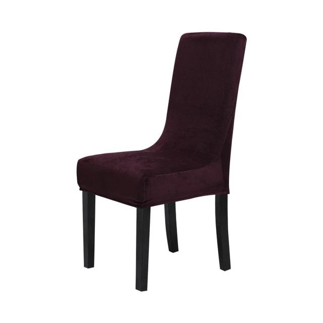 Washable Elastic Seat Parsons Chair Covers Thick Chair Cover Washable Elastic Winter Warm Chair Protector Case Kitchen Restaurant Washable Spandex Kitchen Chair Covers for Dining Room Christmas Decoration Holiday Party