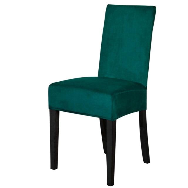 Washable Elastic Seat Parsons Chair Covers Thick Chair Cover Washable Elastic Winter Warm Chair Protector Case Kitchen Restaurant Washable Spandex Kitchen Chair Covers for Dining Room Christmas Decoration Holiday Party