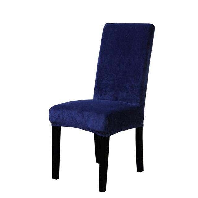 Washable Elastic Seat Parsons Chair Covers Thick Chair Cover Washable Elastic Winter Warm Chair Protector Case Kitchen Restaurant Washable Spandex Kitchen Chair Covers for Dining Room Christmas Decoration Holiday Party