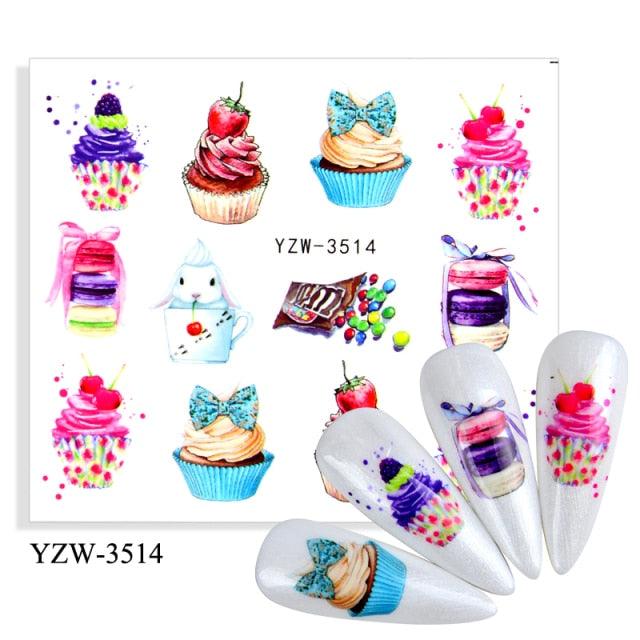 Water Decal Nail Art Decorations Nail Sticker Tattoo Full Cover Beauty Decals Manicure Supplies Accessories Women Kids Girls Manicure Decoration Nail Art Supplies 3D Self-Adhesive Nail Decals Designer Nail Stickers for Acrylic Nails