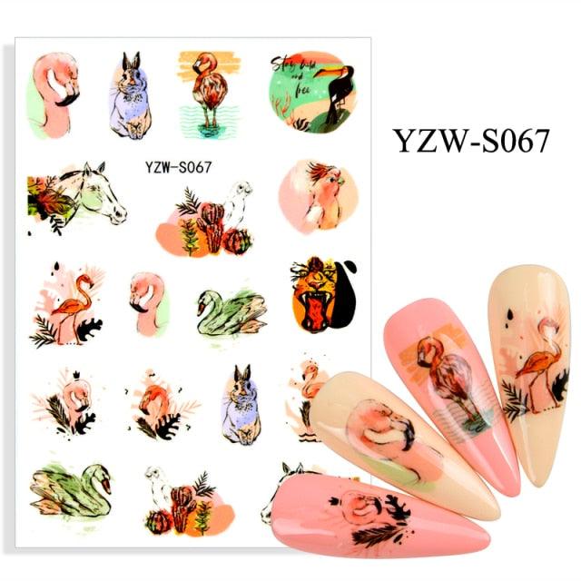 Water Decal Nail Art Decorations Nail Sticker Tattoo Full Cover Beauty Decals Manicure Supplies Accessories Women Kids Girls Manicure Decoration Nail Art Supplies 3D Self-Adhesive Nail Decals Designer Nail Stickers for Acrylic Nails