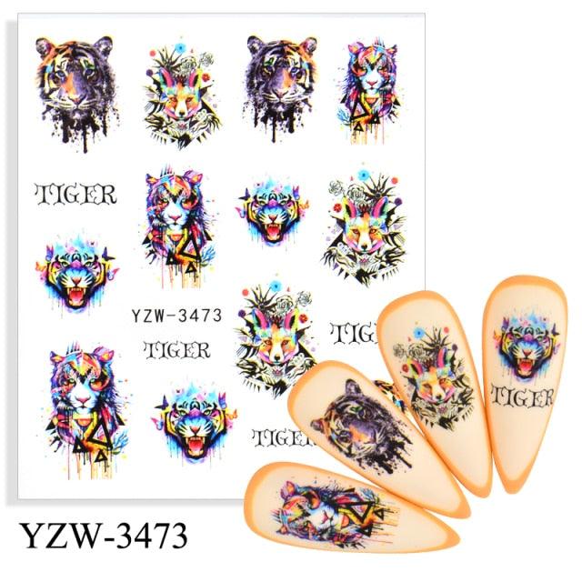 Water Decal Nail Art Decorations Nail Sticker Tattoo Full Cover Beauty Decals Manicure Supplies Accessories Women Kids Girls Manicure Decoration Nail Art Supplies 3D Self-Adhesive Nail Decals Designer Nail Stickers for Acrylic Nails