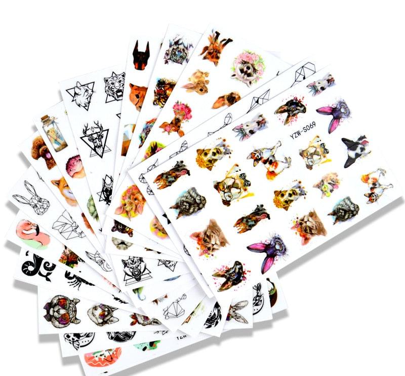 Water Decal Nail Art Decorations Nail Sticker Tattoo Full Cover Beauty Decals Manicure Supplies Accessories Women Kids Girls Manicure Decoration Nail Art Supplies 3D Self-Adhesive Nail Decals Designer Nail Stickers for Acrylic Nails