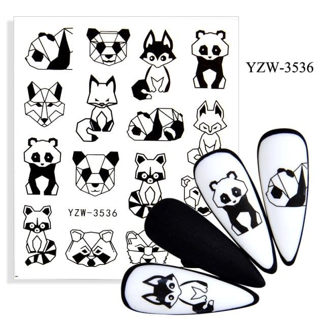 Water Decal Nail Art Decorations Nail Sticker Tattoo Full Cover Beauty Decals Manicure Supplies Accessories Women Kids Girls Manicure Decoration Nail Art Supplies 3D Self-Adhesive Nail Decals Designer Nail Stickers for Acrylic Nails