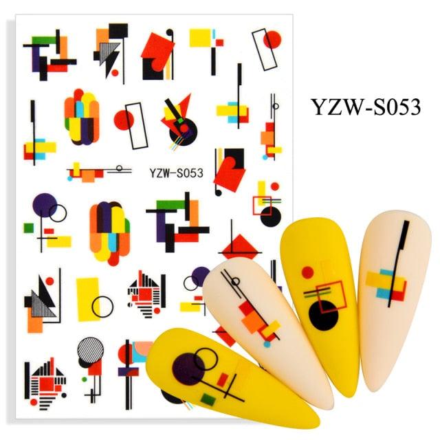 Water Decal Nail Art Decorations Nail Sticker Tattoo Full Cover Beauty Decals Manicure Supplies Accessories Women Kids Girls Manicure Decoration Nail Art Supplies 3D Self-Adhesive Nail Decals Designer Nail Stickers for Acrylic Nails