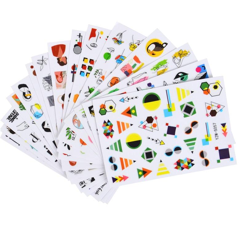 Water Decal Nail Art Decorations Nail Sticker Tattoo Full Cover Beauty Decals Manicure Supplies Accessories Women Kids Girls Manicure Decoration Nail Art Supplies 3D Self-Adhesive Nail Decals Designer Nail Stickers for Acrylic Nails