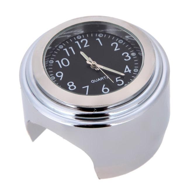 Waterproof Motorcycle Handlebar Mount Quartz Clock Motorcycle Handlebar Motorcycle Handlebar Clock Motorcycle Modification Handlebar Mount Waterproof Quartz Clock Watch Accessories Watch Aluminum Luminous Clock Moto Black Accessories