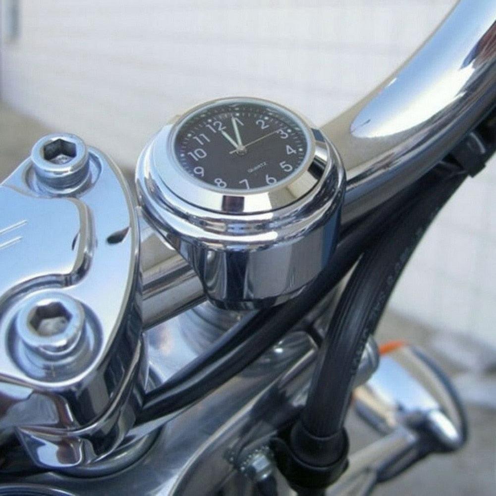 Waterproof Motorcycle Handlebar Mount Quartz Clock Motorcycle Handlebar Motorcycle Handlebar Clock Motorcycle Modification Handlebar Mount Waterproof Quartz Clock Watch Accessories Watch Aluminum Luminous Clock Moto Black Accessories