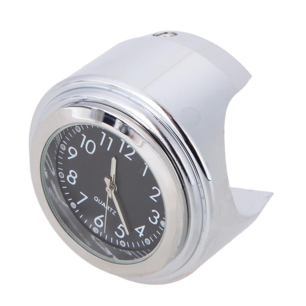 Waterproof Motorcycle Handlebar Mount Quartz Clock Motorcycle Handlebar Motorcycle Handlebar Clock Motorcycle Modification Handlebar Mount Waterproof Quartz Clock Watch Accessories Watch Aluminum Luminous Clock Moto Black Accessories