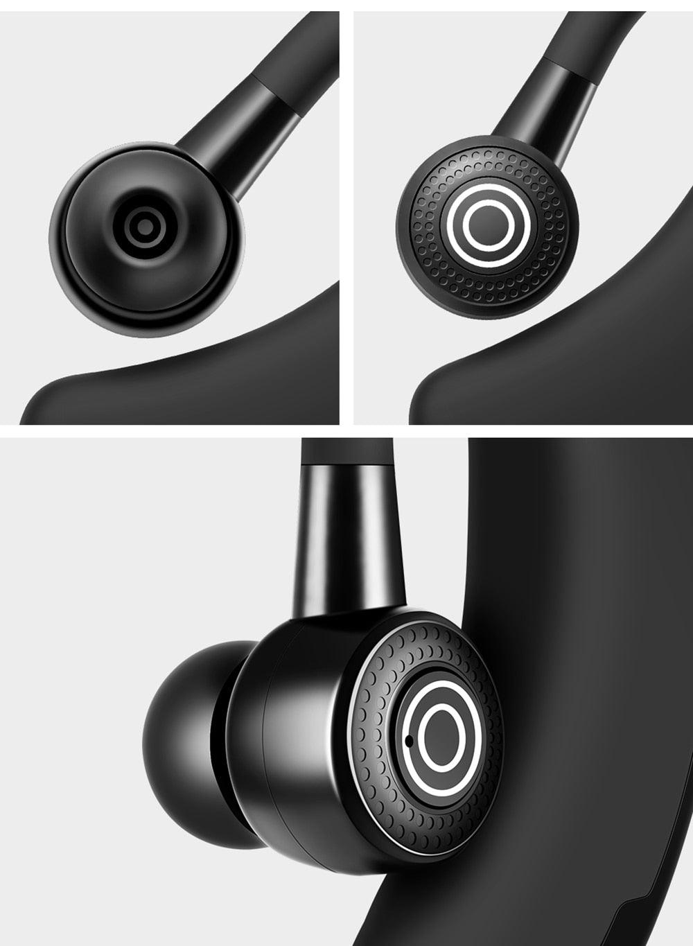Waterproof Wireless Bluetooth Handsfree Earphone Single Headphone Elegant Black Design Comfortable Long Wireless Range Headset Business Office Earbud With Microphone Waterproof Loud Voice Sport Earphones
