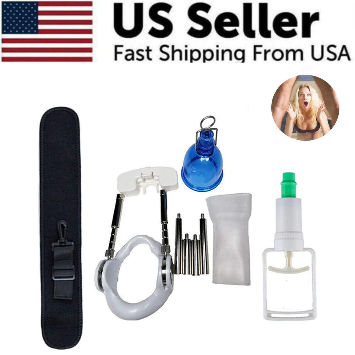 Super Penis Enlargement Extender Vacuum Stretcher Pump Hanger Bigger Enhancement