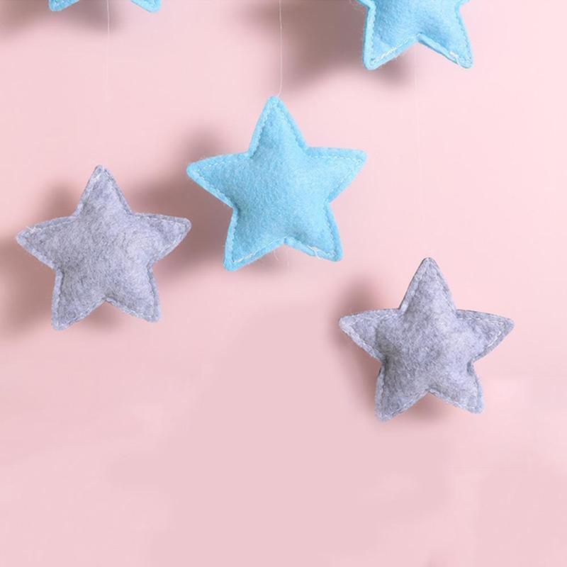 Wind Chimes Handmade Cloud Felt Love Pendant Baby Children Cloud Bed Bell Mobile Crib Jewelry Creative Pendant Bedroom Loving Ceiling Hanging Heart Decor Girls Wind Chime Nursery Decoration