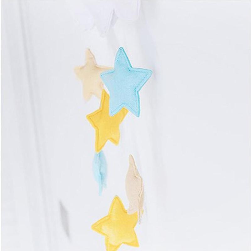 Wind Chimes Handmade Cloud Felt Love Pendant Baby Children Cloud Bed Bell Mobile Crib Jewelry Creative Pendant Bedroom Loving Ceiling Hanging Heart Decor Girls Wind Chime Nursery Decoration