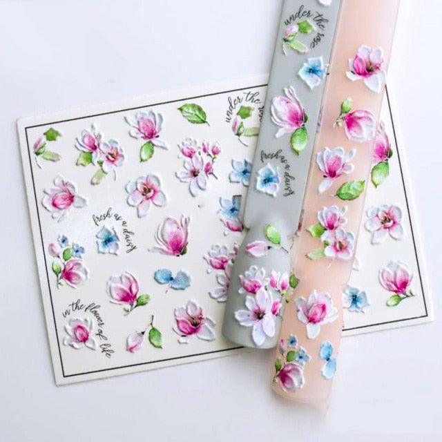 Winter Christmas Acrylic Engraved Nail Sticker Colorful Snow Design Decals Nail Water Slide Decals Nail Art Stickers Decals Christmas Snowflake Bronzing Christmas Slider Nail Art 3D Decals Decoration Decals Snowflakes Elk Bear Christmas Xmas Stickers