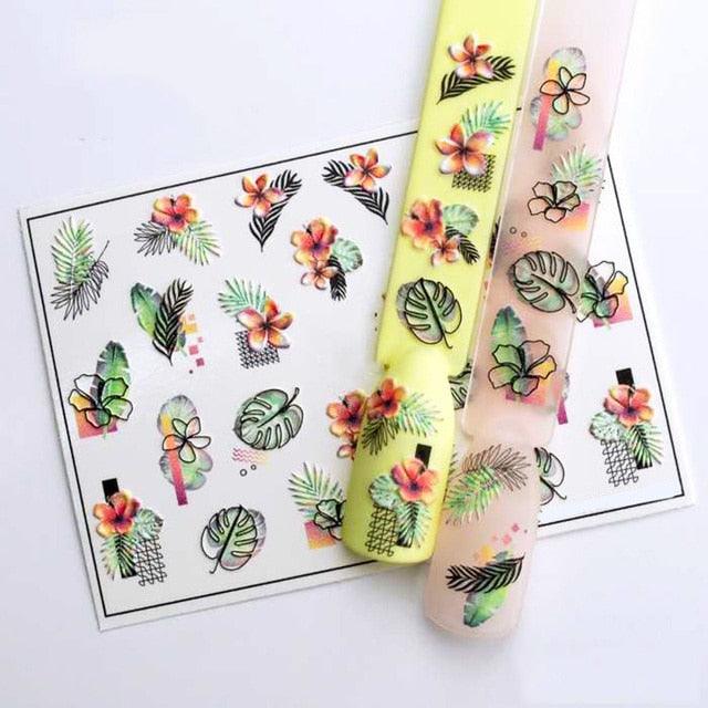 Winter Christmas Acrylic Engraved Nail Sticker Colorful Snow Design Decals Nail Water Slide Decals Nail Art Stickers Decals Christmas Snowflake Bronzing Christmas Slider Nail Art 3D Decals Decoration Decals Snowflakes Elk Bear Christmas Xmas Stickers