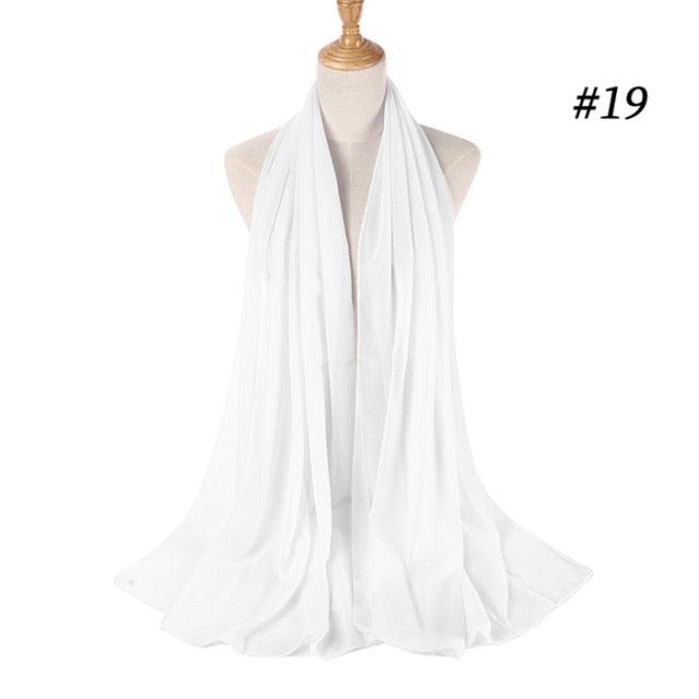 Winter Fashion Long Solid Color Soft Muslim Bubble Chiffon Hijab Scarf Shawls Hijab Elegant Scarf Wrap Lightweight Islamic Head Wear Escharpe Shawls Headband Wraps Lightweight Head Scarves Ladies Hijabs For Women