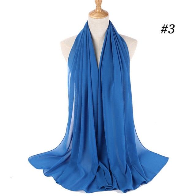 Winter Fashion Long Solid Color Soft Muslim Bubble Chiffon Hijab Scarf Shawls Hijab Elegant Scarf Wrap Lightweight Islamic Head Wear Escharpe Shawls Headband Wraps Lightweight Head Scarves Ladies Hijabs For Women