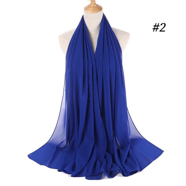 Winter Fashion Long Solid Color Soft Muslim Bubble Chiffon Hijab Scarf Shawls Hijab Elegant Scarf Wrap Lightweight Islamic Head Wear Escharpe Shawls Headband Wraps Lightweight Head Scarves Ladies Hijabs For Women